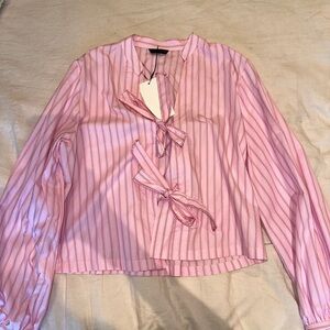 Zara Pink Striped Women's Top